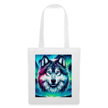 Wolf Husky Hund - Stoffbeutel - Weiß - Vorne