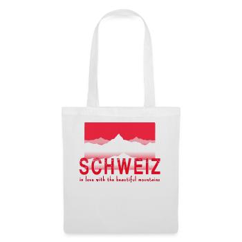 Montagnes de Suisse - Sac en tissu - blanc - Devant