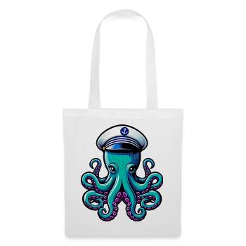 Pieuvre - Sac en tissu - blanc - Devant