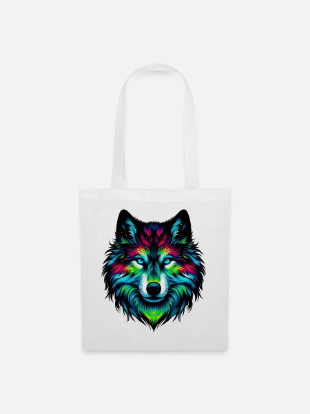 Wolf - Stoffbeutel - Weiß