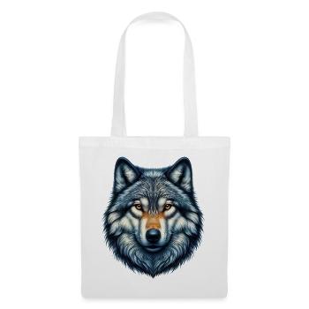 Loup - Sac en tissu - blanc - Devant