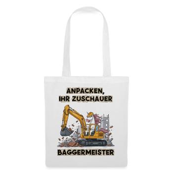 Maître excavatrice licorne - Sac en tissu - blanc - Devant