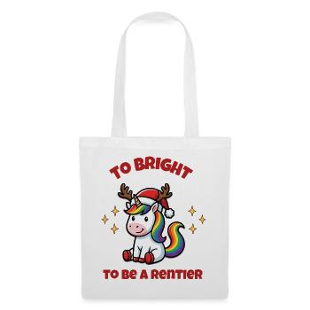 Fabulous Rainbow Christmas Unicorn - Stoffbeutel - Weiß - Vorne