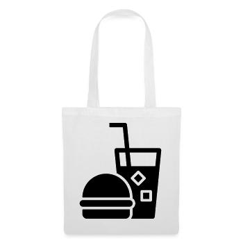 Fast Food, Burger, Imbisswagen - Stoffbeutel - Weiß - Vorne
