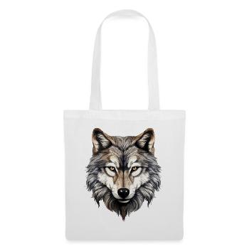 Wolf Wolf Head Predator Forest Nature Wilderness Art - Tote Bag - white - Front