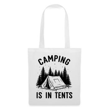 Le camping se fait sous tente - Sac en tissu - blanc - Devant
