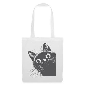 Black cat - Tote Bag - white - Front