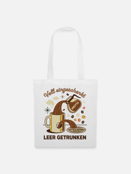 Voll Eingeschenkt Netto - Stoffbeutel - Weiß