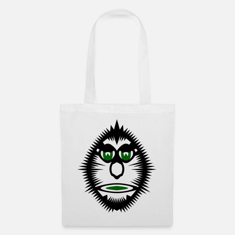 Catface Illustration Katzen-Gesicht - Stoffbeutel - Weiß
