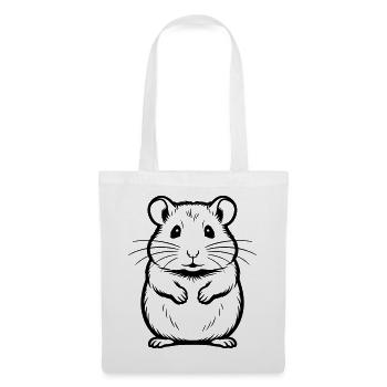 hamster - Sac en tissu - blanc - Devant