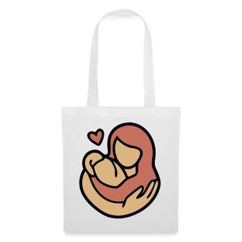 Étreinte Mère-Enfant Amour - Sac en tissu - blanc - Devant