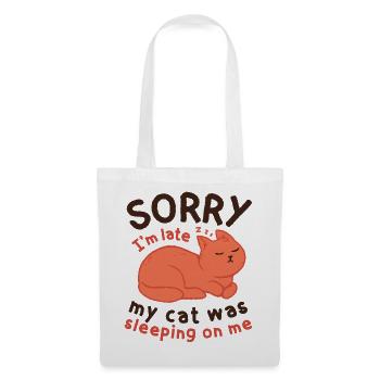 Mon chat dormait sur moi - Sac en tissu - blanc - Devant