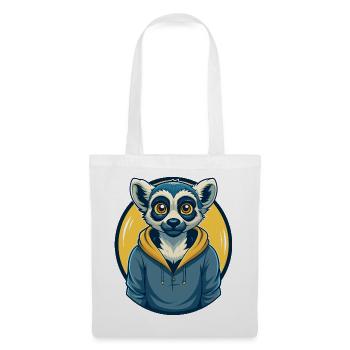 Lemur Kawaii Mascot Cartoon Clipart Logo - Tote Bag - white - Front