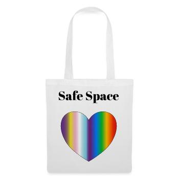 Regenbogengradient Herz-Inklusiver Stolz - Stoffbeutel - Weiß - Vorne