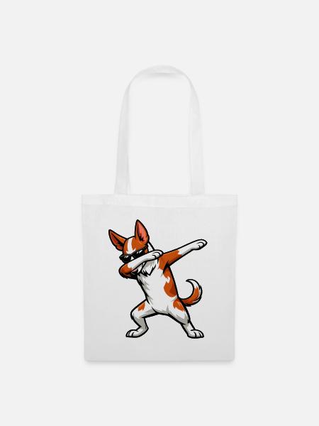 Dabbing Podenco Ibicenco - Stoffbeutel - Weiß