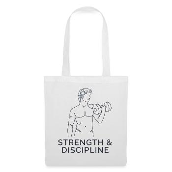 Strength & Discipline - Stoffbeutel - Weiß - Vorne