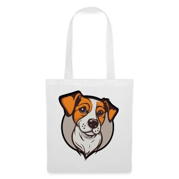 Beagle Smile Abzeichen-Grafik - Stoffbeutel - Weiß - Vorne