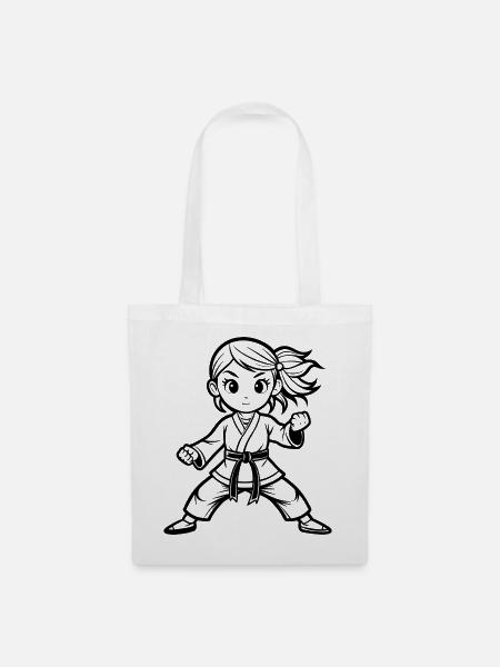Karate Girl - Stoffbeutel - Weiß