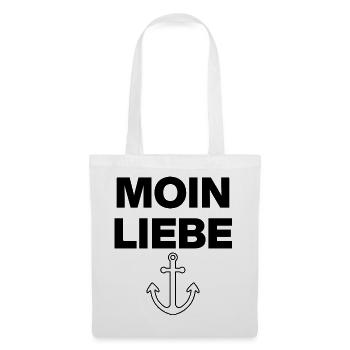 MOIN LIEBE, NORDDEUTSCHLAND, FÜR KÜSTENLIEBHABER - Stoffbeutel - Weiß - Vorne