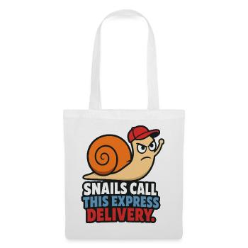 Snails Call This Express Delivery - Stoffbeutel - Weiß - Vorne