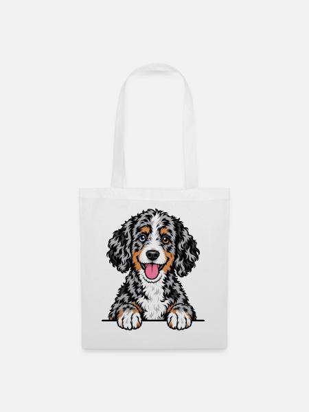Aussiedoodle - Stoffbeutel - Weiß