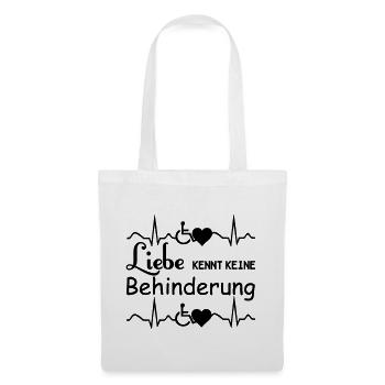 Liebe kennt keine Behinderung Geschenk - Stoffbeutel - Weiß - Vorne