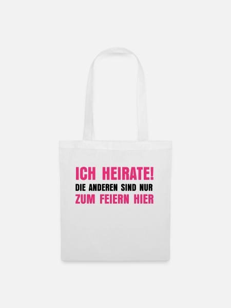 Ich heirate - Stoffbeutel - Weiß