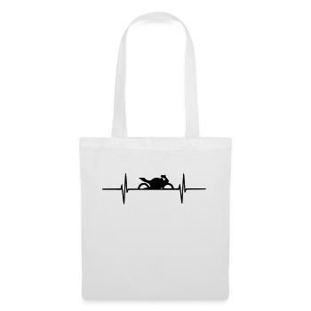 moto fréquence - Sac en tissu - blanc - Devant
