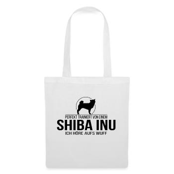 Shiba Inu Woof - Sac en tissu - blanc - Devant
