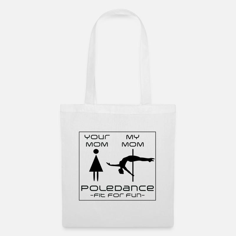 Maman de pole dance : Fun & Power - Sac en tissu - blanc