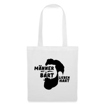 Männer mit Bart Mann Liebe Geschenk Spruch - Stoffbeutel - Weiß - Vorne