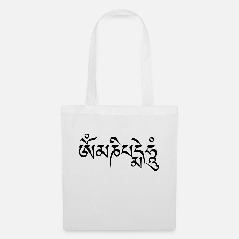 om_mani_padme_hum - Stoffbeutel - Weiß