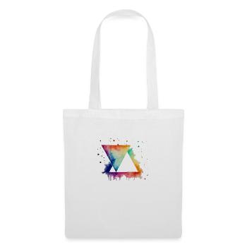 Triangles aux couleurs vives - Sac en tissu - blanc - Devant