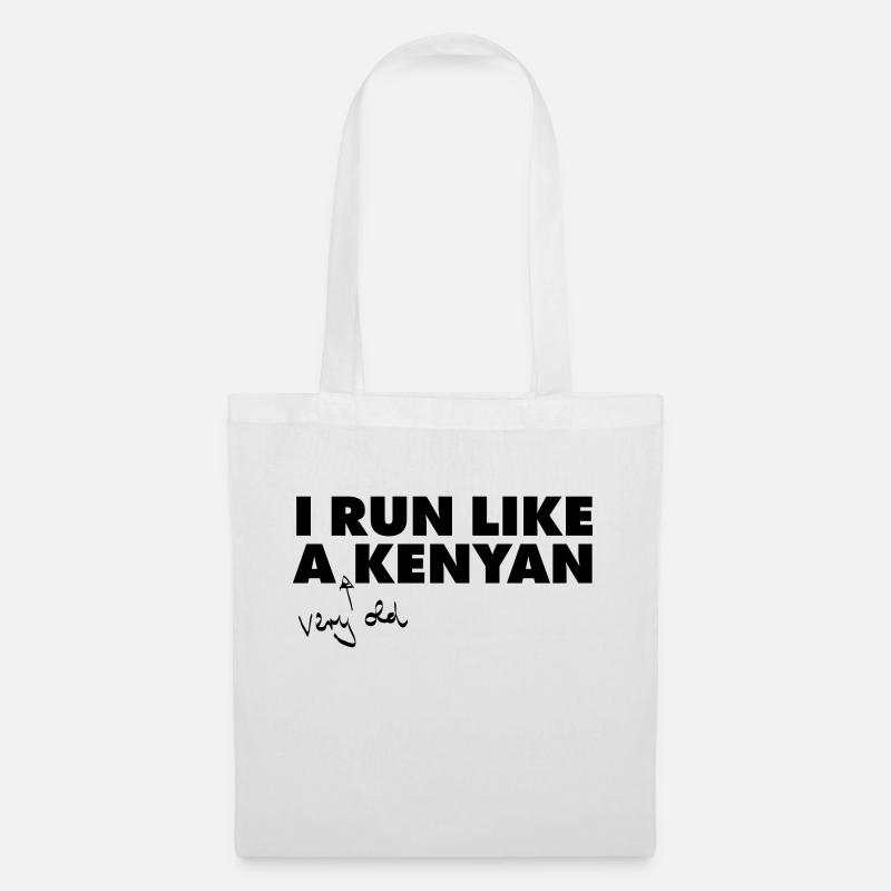 I Run Like A (Very Old) Kenyan - Stoffbeutel - Weiß