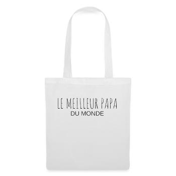 LE MEILLEUR PAPA DU MONDE - Sac en tissu - blanc - Devant