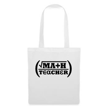 Math Teacher (lettering) - Tote Bag - white - Front