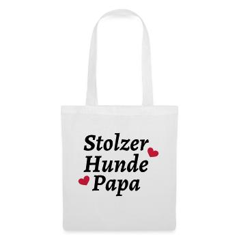Stolzer Hunde Papa - Stoffbeutel - Weiß - Vorne