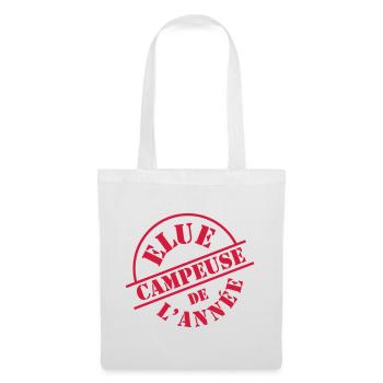 Elue Campeuse de l'année - Sac en tissu - blanc - Devant