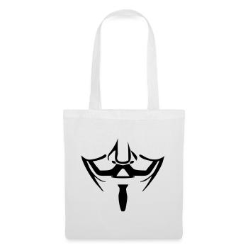 Masque anonyme - Sac en tissu - blanc - Devant