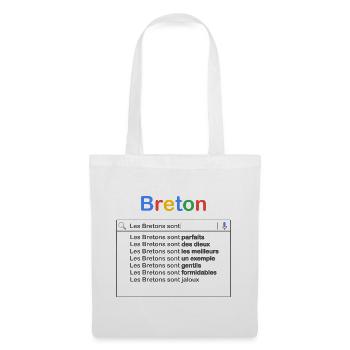 Breton recherche - Sac en tissu - blanc - Devant
