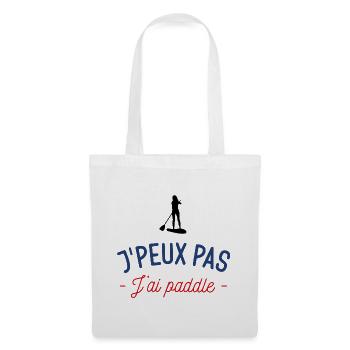 J'peux pas j'ai paddle - Sac en tissu - blanc - Devant