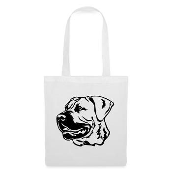 Boerboel Tête - Sac en tissu - blanc - Devant