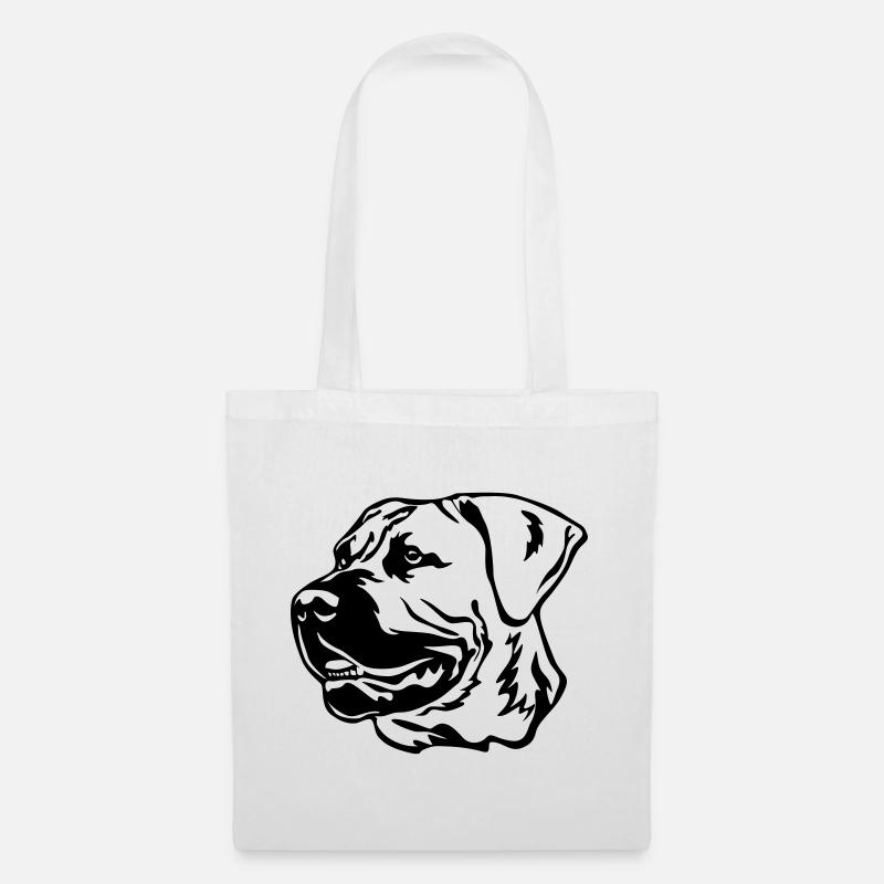 Boerboel Kopf - Stoffbeutel - Weiß