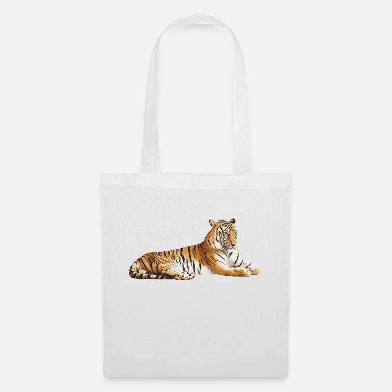 Tiger - Stoffbeutel - Weiß