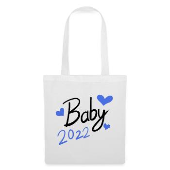 Baby 2022 - Neugeborenes 2022 - Stoffbeutel - Weiß - Vorne
