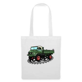 Unimog - Oldtimer - Offroad - Dispositif moteur universel - Sac en tissu - blanc - Devant
