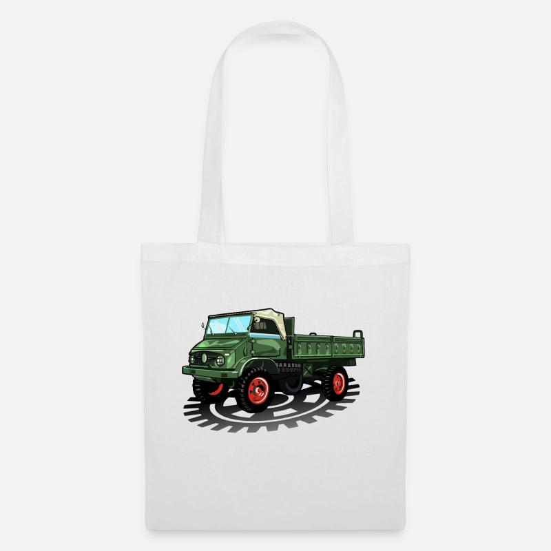Unimog - Oldtimer - Offroad - Universal Motorgerät - Stoffbeutel - Weiß