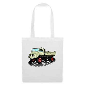 Unimog - Oldtimer - Offroad - Dispositif moteur universel - Sac en tissu - blanc - Devant