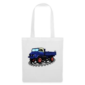 Unimog - Oldtimer - Offroad - Dispositif moteur universel - Sac en tissu - blanc - Devant
