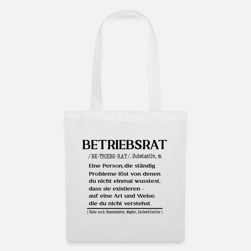 Betriebsrat Definition - Stoffbeutel - Weiß